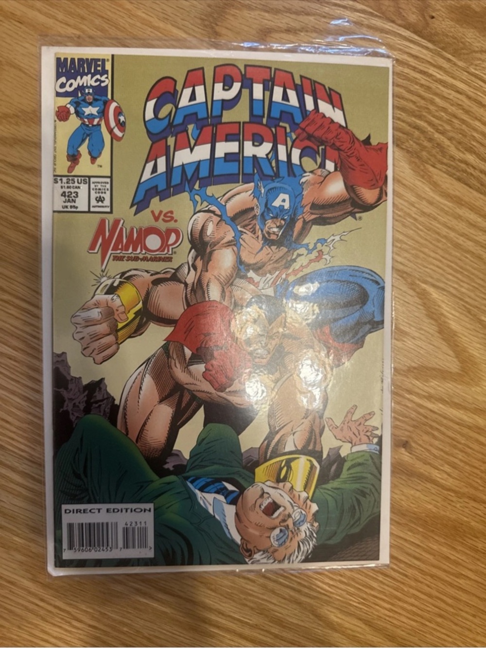 Captain America vs. Namor Comic Book Captain America #423 (Marvel Comics, 1994)